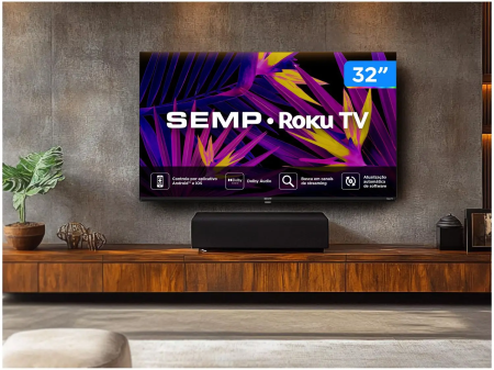 TV SEMP 32"R6610 SMART ROKU WI-FI HD BLUETH - Imagem 2